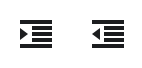 indent and outdent icons