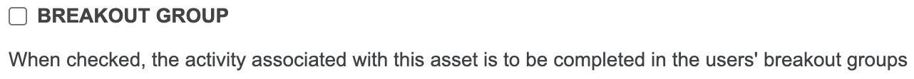 Checkbox für Diskussionen in Arbeitsgruppen