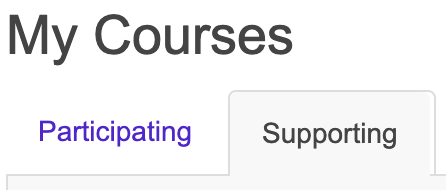 my courses supporting filter
