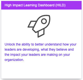 high impact learning dashboard tile
