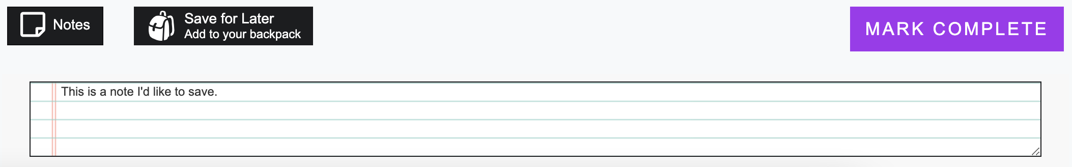 Beispiel für eine Notiz