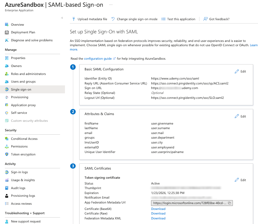 Single Sign-on (SSO) Provisioning – Udemy Business