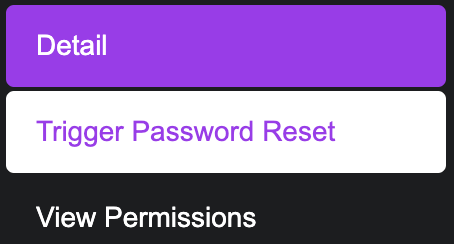 trigger password reset