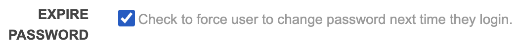 expire password checkbox