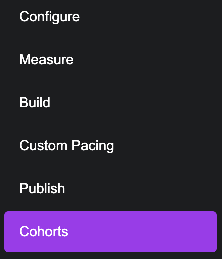course admin panel cohorts