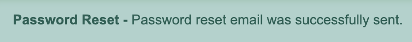 trigger password reset confirmation