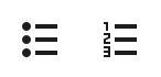 numbering and bulleting icons