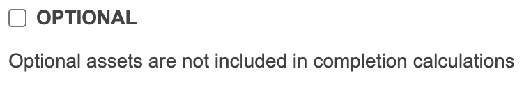 optional activity checkbox