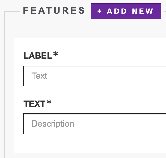 splash page features