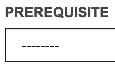 prérequis