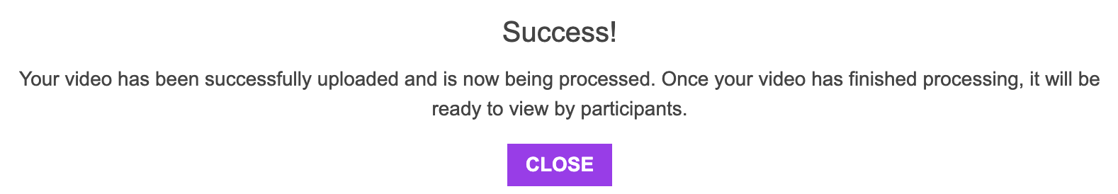 cohort update success message