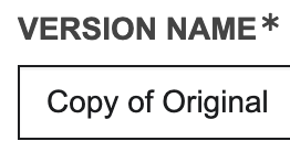 course version name