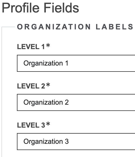 profile field configuration
