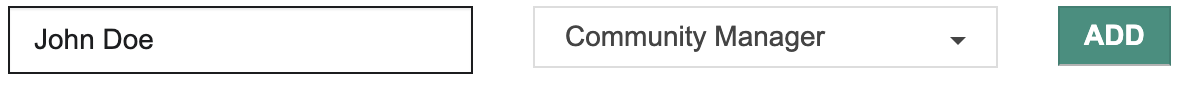 add community admin button