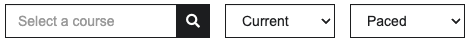 my team courses search and filters