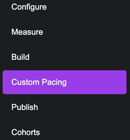 course admin panel custom pacing