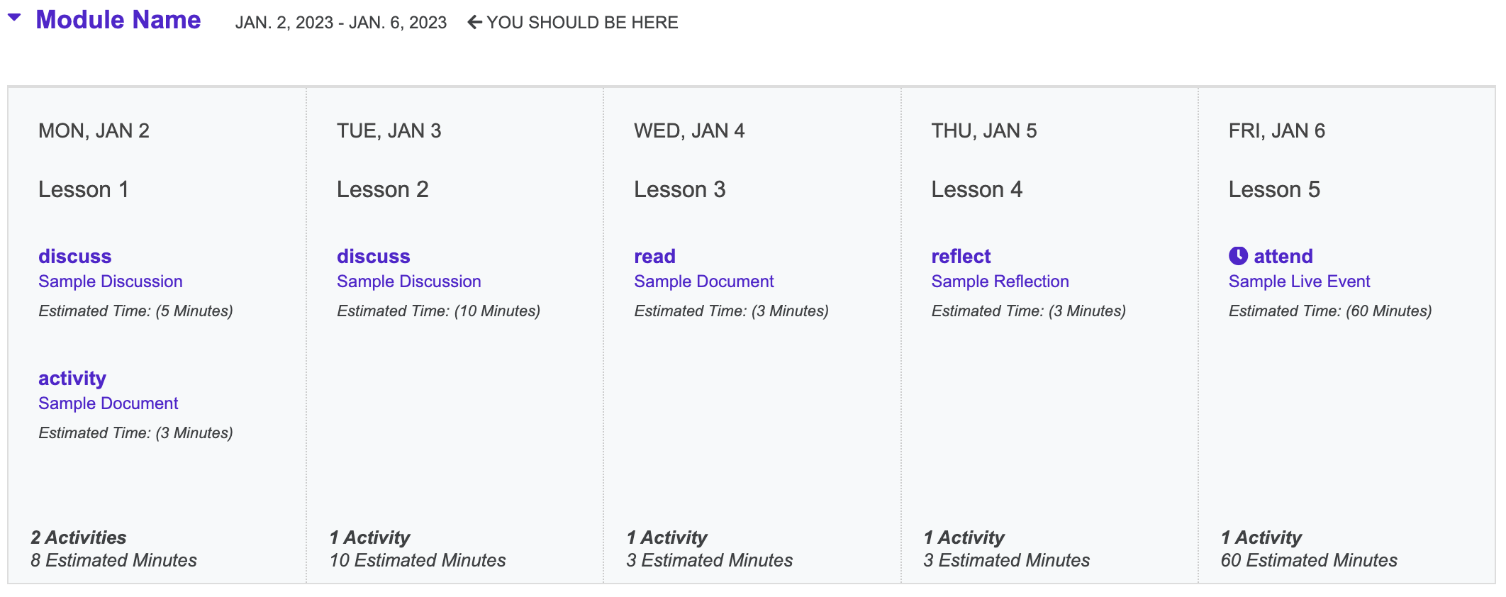 asset paced course view