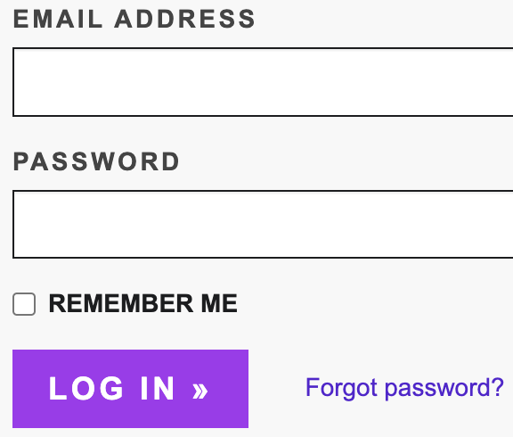 パスワードを忘れた場合のログインページ