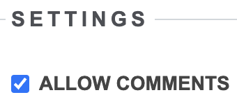 allow comments in resource