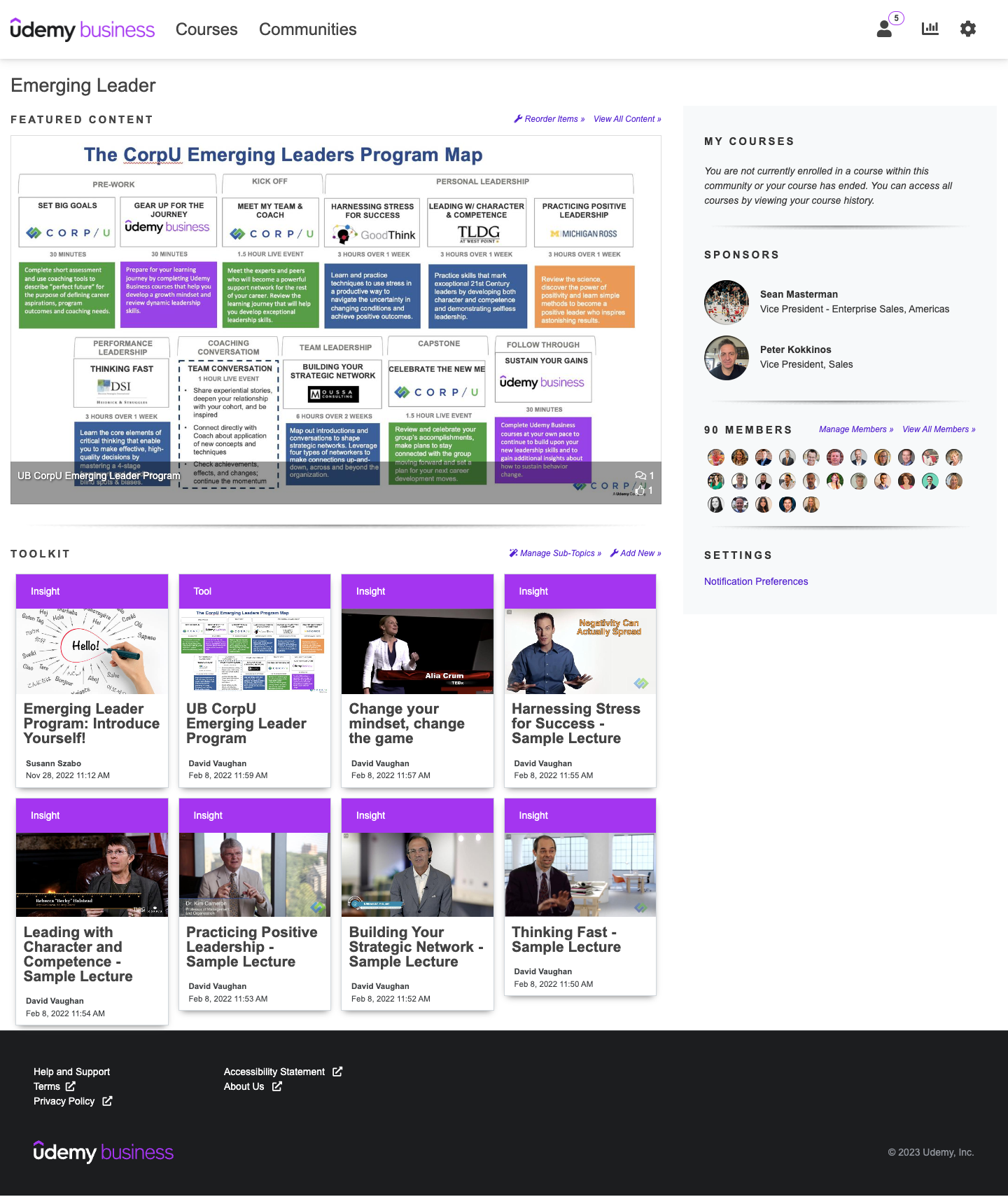 community of practice page