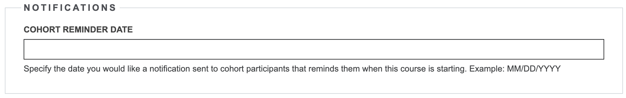cohort reminder date