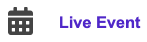 botão configurar evento ao vivo