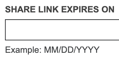 share link expiration