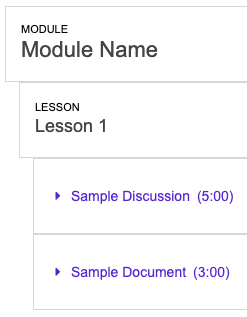 nesting in course builder