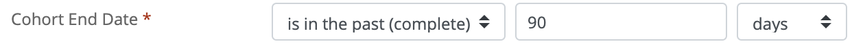 completed courses filters cohort end date