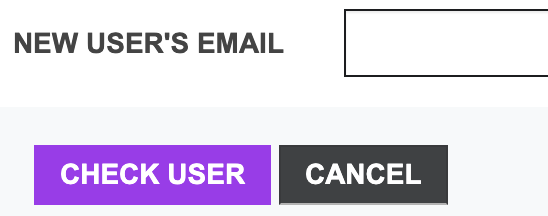 invite new user email entry