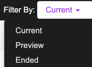 my courses filter by dropdown