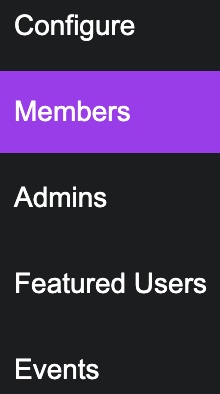 community members configuration