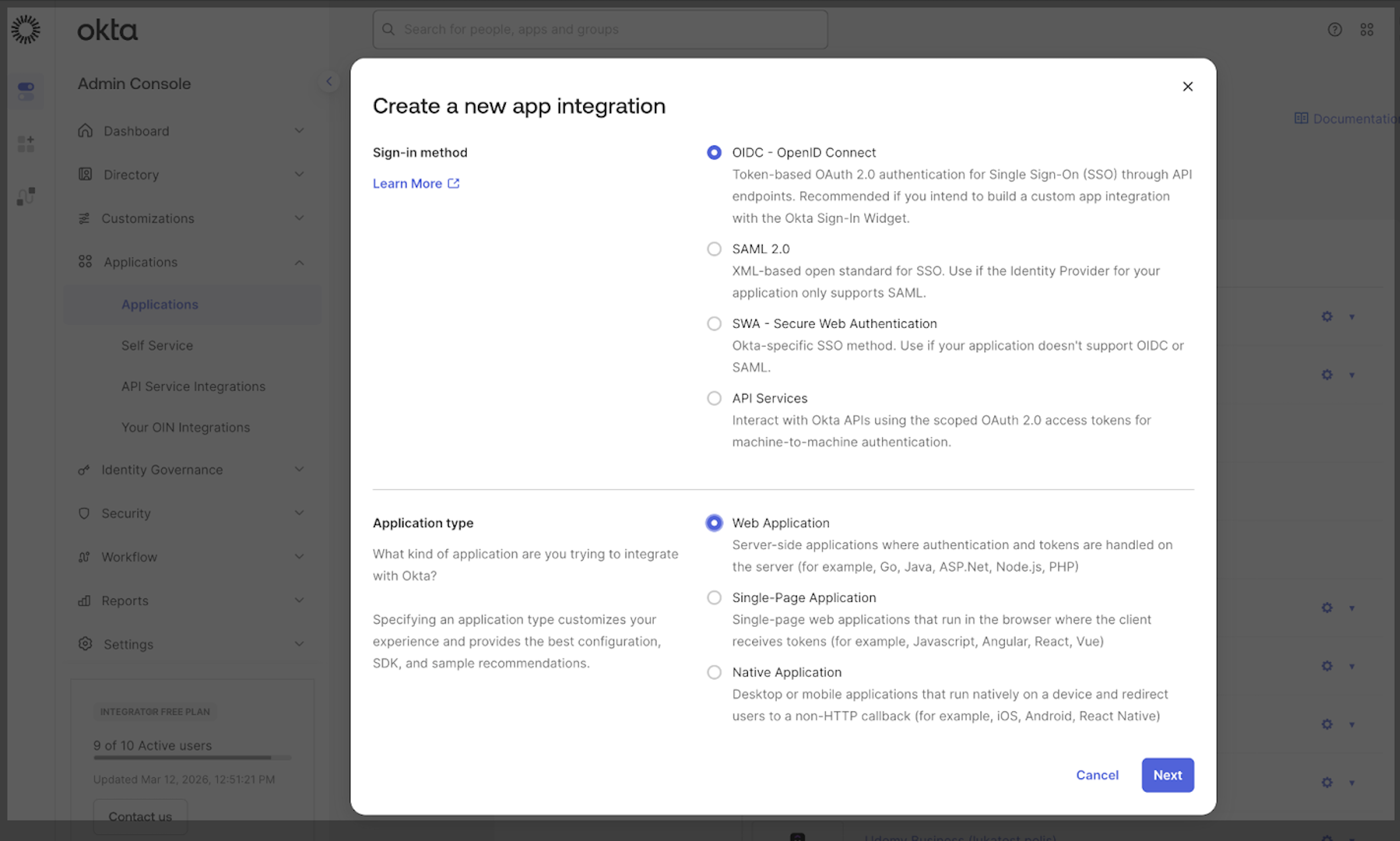 Créer une intégration d'application