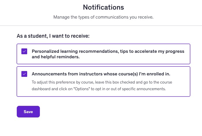 Configuración de notificaciones