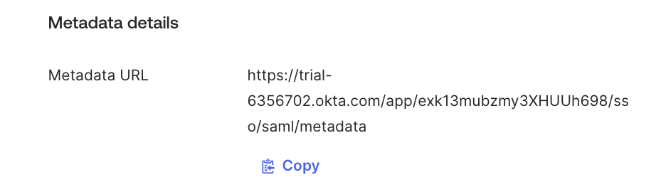Metadata details