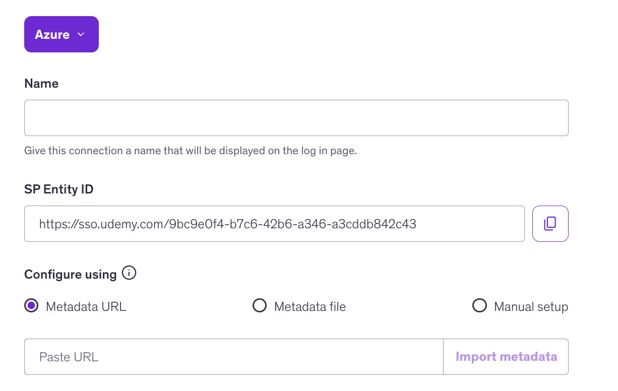 Configuração do Azure